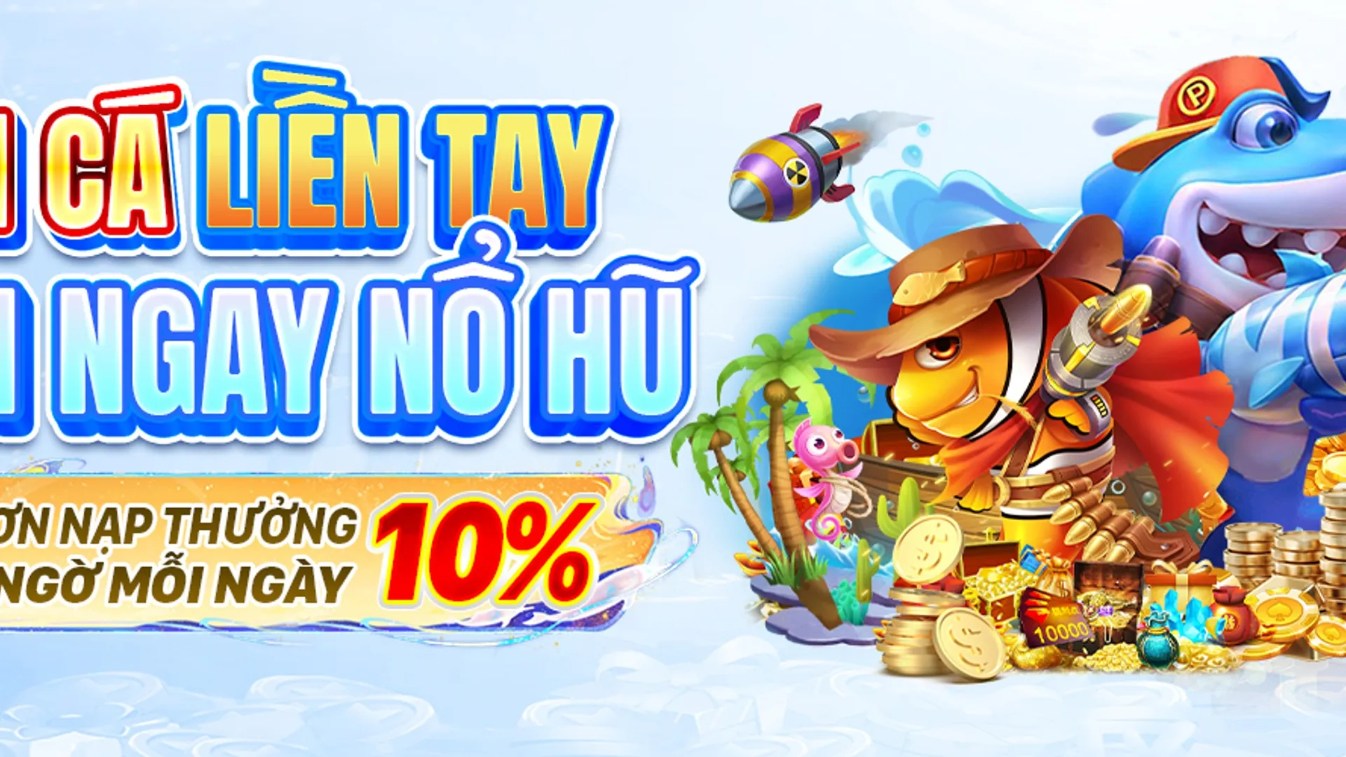 Hình ảnh game Bắn Cá AZ888 với đồ họa đại dương sống động và cá lớn